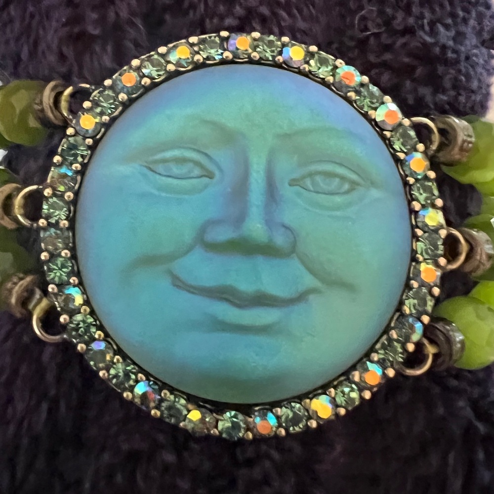 Kirks Folly Seaview Moon Crystal Bead Stretch Bracelet